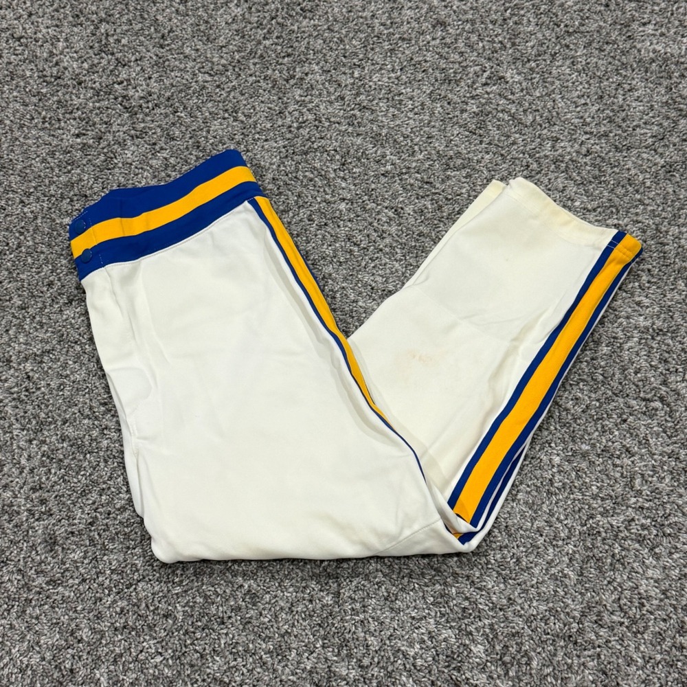 Vintage 80s Milwaukee Brewers Baseball Pants Mitchell & Ness Team Issue? Mens 32